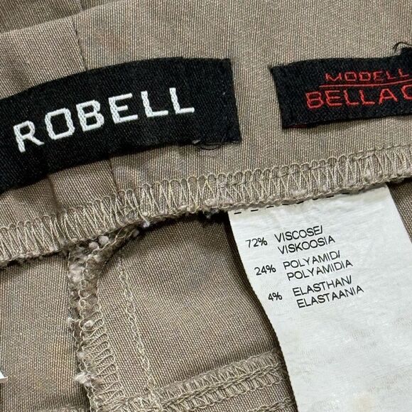 ROBELL BELLA 09 CROP CUFF TROUSER. TAUPE - Picture 9 of 10